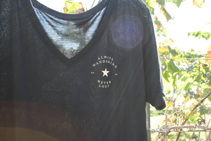 Texas Wanderer Black V-Neck Tee